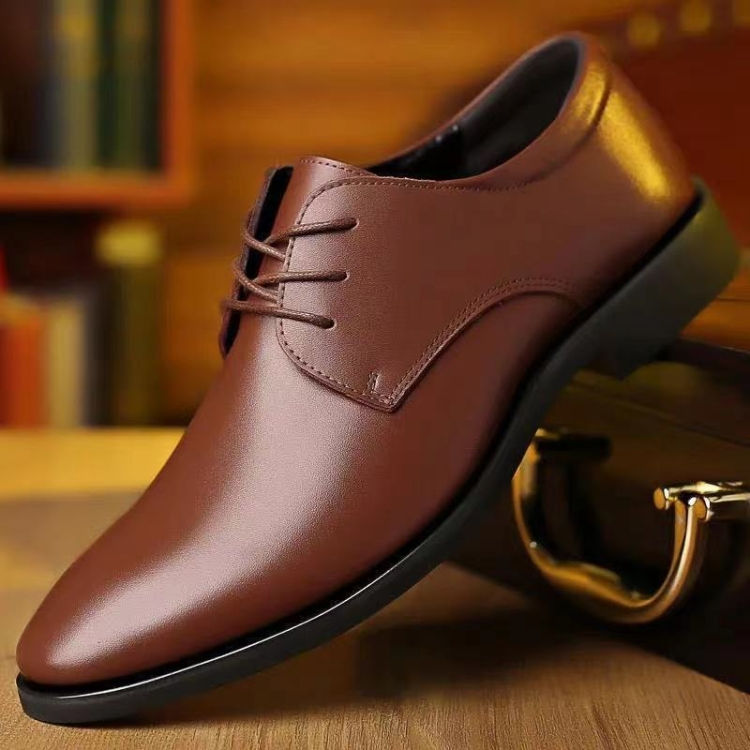 Thumbnail: Suit Groomsmen Men Shoes Business Formal Casual Leather Dhoes