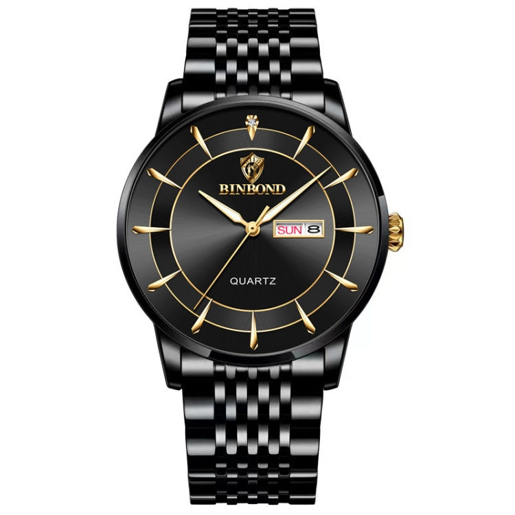 Thumbnail: BINBOND B2077 Butterfly Buckle Luminous Quartz Watch