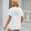 Thumbnail: Ladies Summer Hooded Button Loose Short Sleeve T-Shirt Blouse