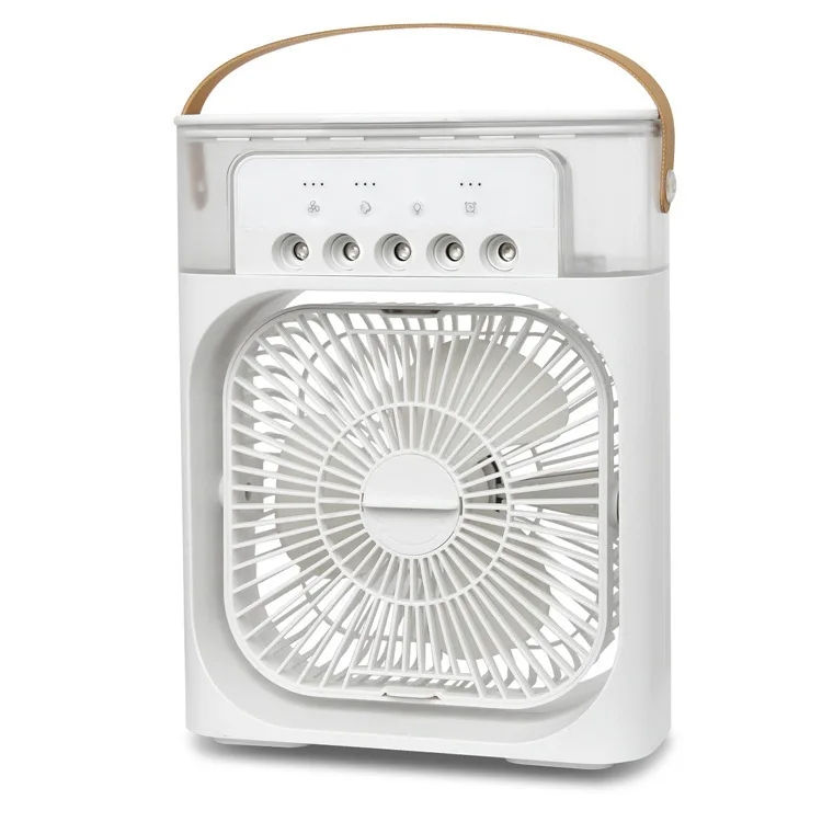 Thumbnail: Five-hole Spray Small Fan Humidifier Air Conditioner With LED Night Light