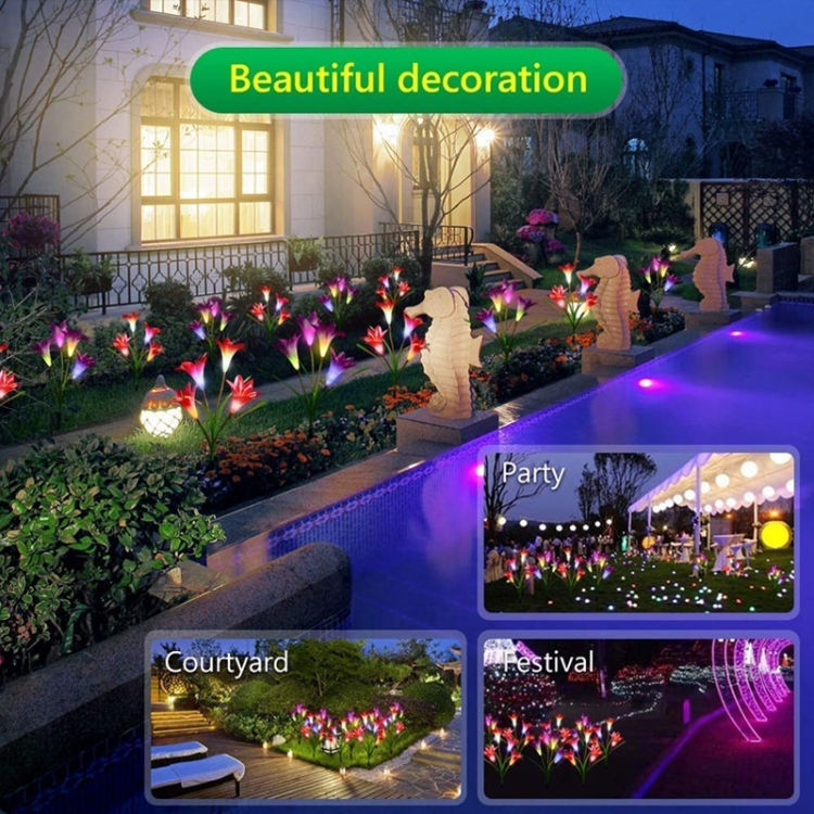 Thumbnail: Simulated Lily Flower Solar LED Lawn Lamp