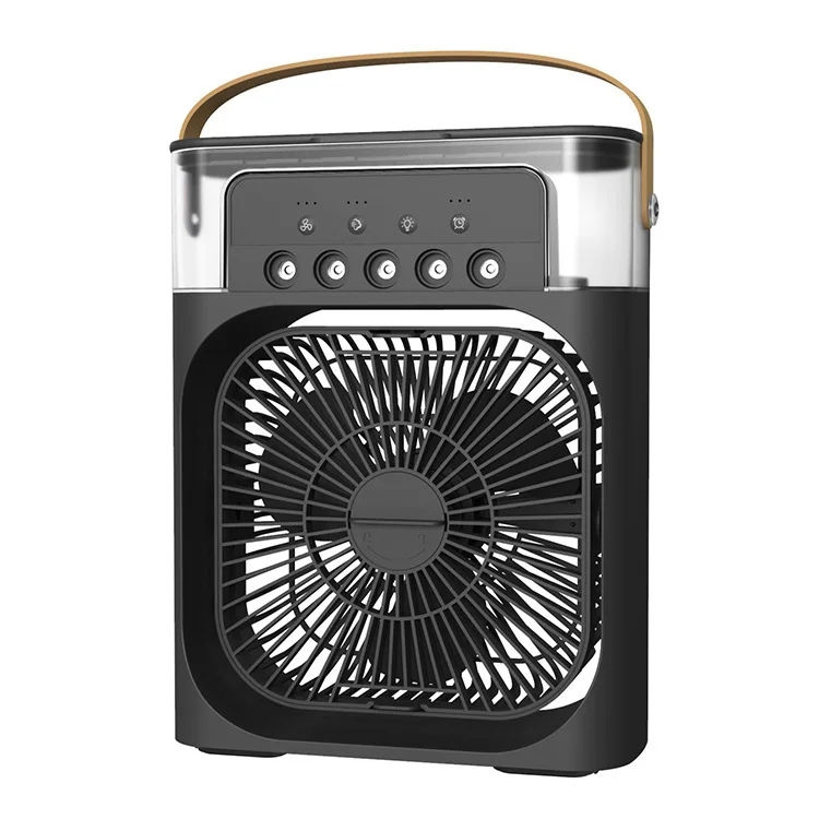 Thumbnail: Five-hole Spray Small Fan Humidifier Air Conditioner With LED Night Light