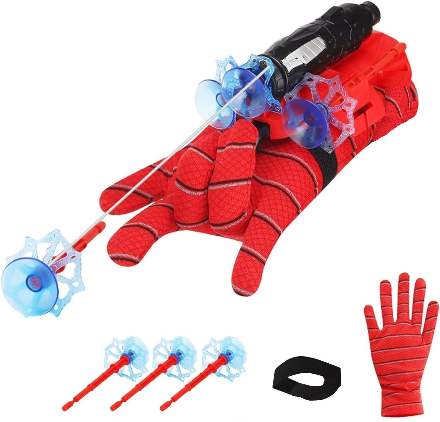 Spiderman Toy Wrist Web String Shooter Launcher with Glove