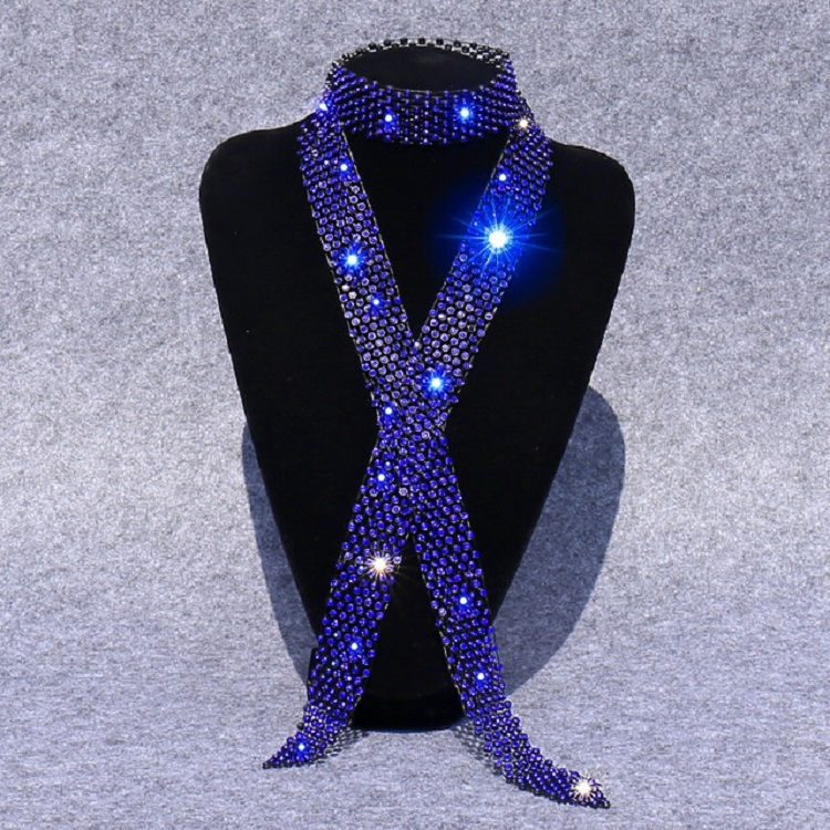 Thumbnail: Women Sequined Rhinestone Bow Tie Dance Costume Accessories