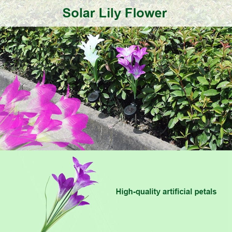 Thumbnail: Simulated Lily Flower Solar LED Lawn Lamp