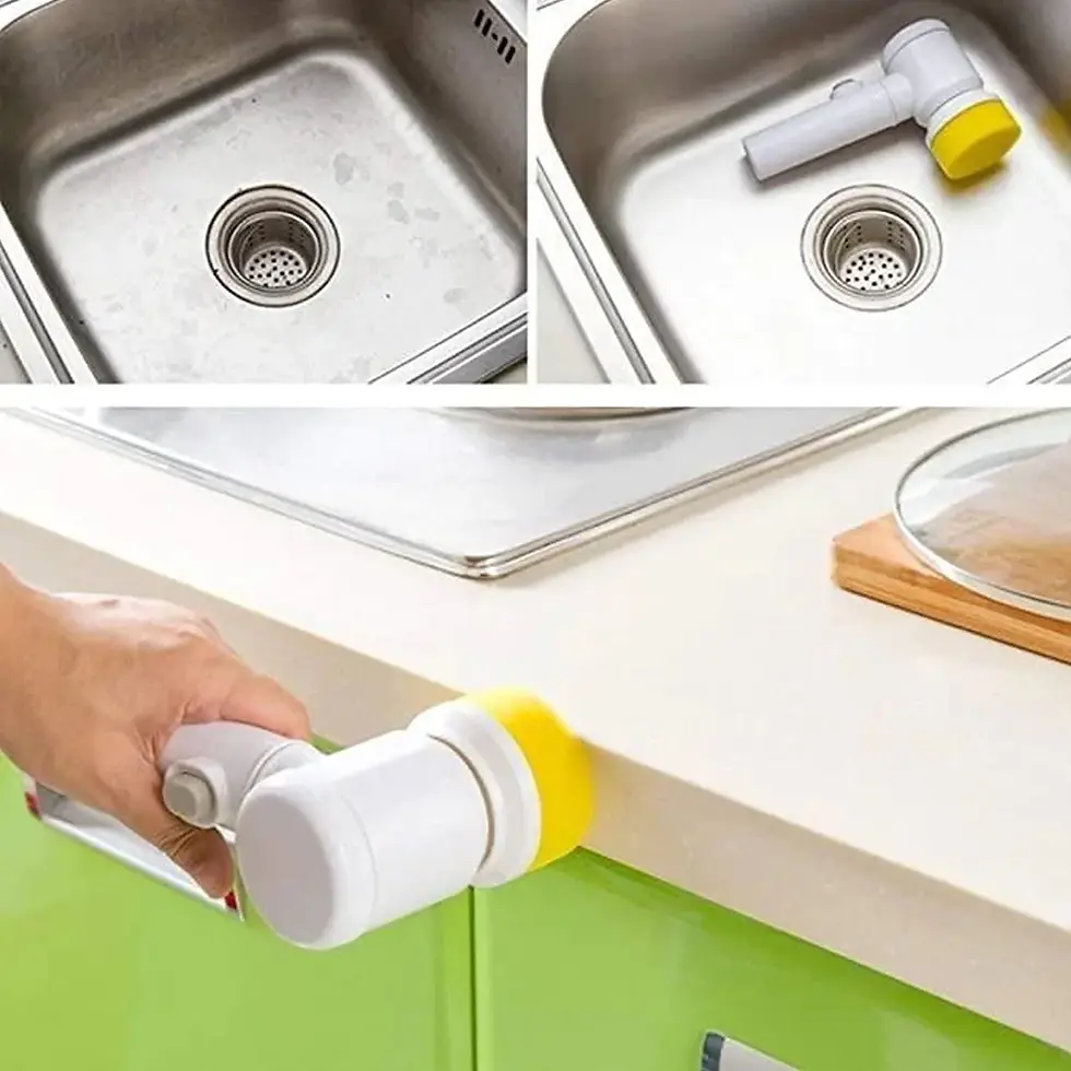 Thumbnail: 5in1 Home Kitchen Electric Cleaning Brush, Electric Spin Scrubber