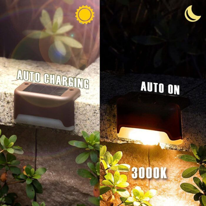 Thumbnail: Automatic Solar Step Light LED for home decor, garden, outdoor gadget(Pack of 4)