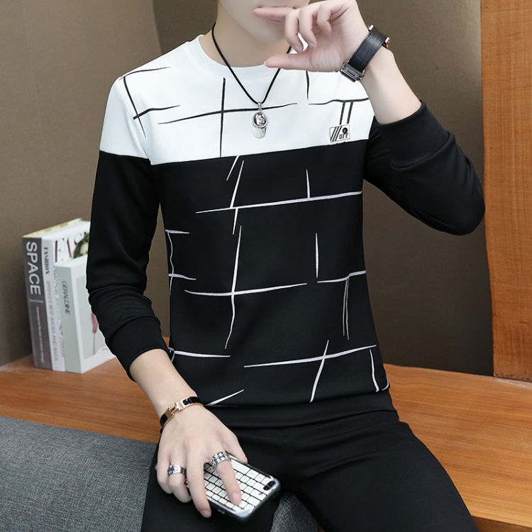 Thumbnail: Long Sleeve Crew Neck Printed SweaterShirt Bottoming Shirt