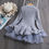 Thumbnail: Winter Girls Knit Long Sleeve Sweater Organza Dress Evening Dress