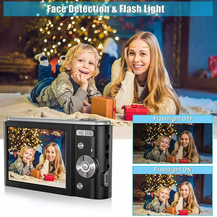 Thumbnail: 2.4-inch TFT Color Screen HD Digital Camera Portable Travel 8X Zoom Smart Camera
