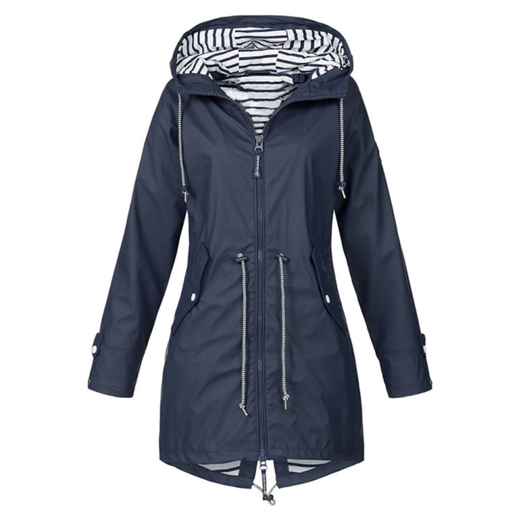 Thumbnail: Women Waterproof Rain Jacket Hooded Raincoat