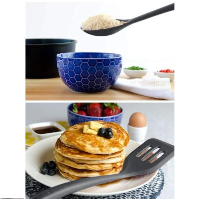 Thumbnail: 6 Pcs Nylon Heat-Resistant Nonstick Spoon Spatula Turner Scoop Set