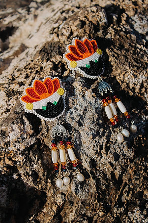 Egyptian Lotus Earrings