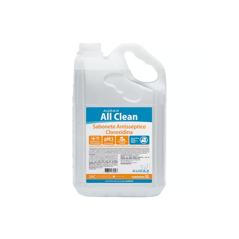 SABONETE ANTISSÉPTICO CLOREXIDINA ALL CLEAN AUDAX 5 L
