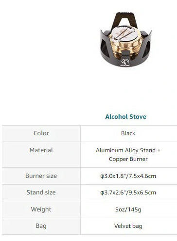 Thumbnail: RedCamp Mini Alcohol Stove with stand