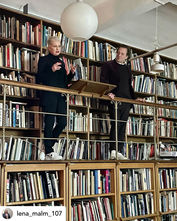 Jacqui Davies and Daniel Birnbaum speaking at Royal Swedish Academy of Fine Arts, Stockholm