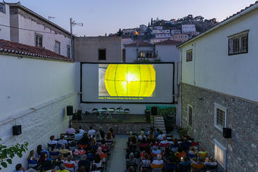 Dream Machines Screening at Deste Foundation, Slaughterhouse, Hydra, Greece