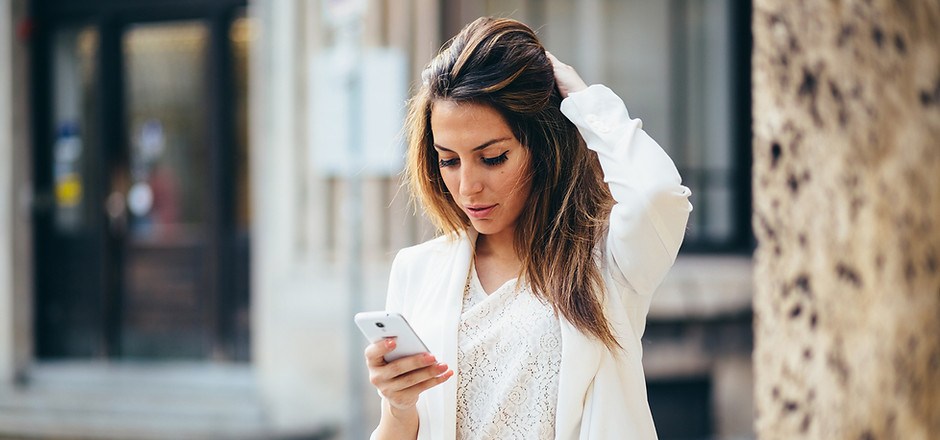 Businesswoman in white