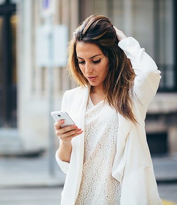 Businesswoman in white