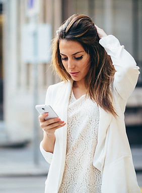 Businesswoman in white