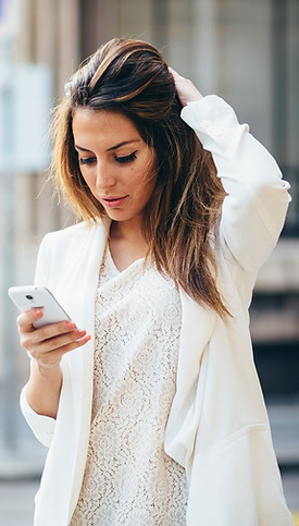 Businesswoman in white