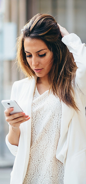 Businesswoman in white