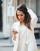 Businesswoman in white