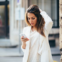 Businesswoman in white