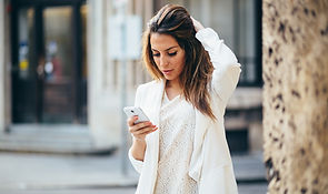 Mulher de negócios em branco