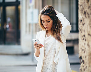 Businesswoman in white