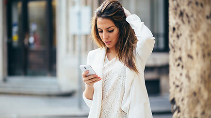 Businesswoman in white