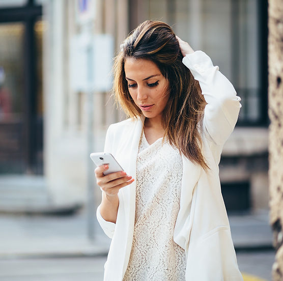 Businesswoman in white