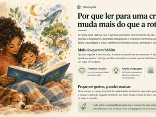 Por que ler para uma criança muda mais do que a rotina