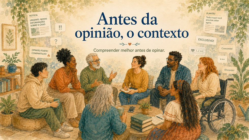 Antes da opinião, o contexto