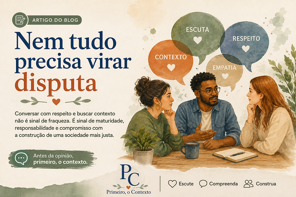 Nem tudo precisa virar disputa