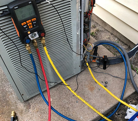 Refill a ac unit with refrigerant.