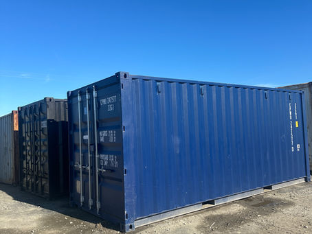 Blue 20ft and 40ft shipping containers for sale in Hastings