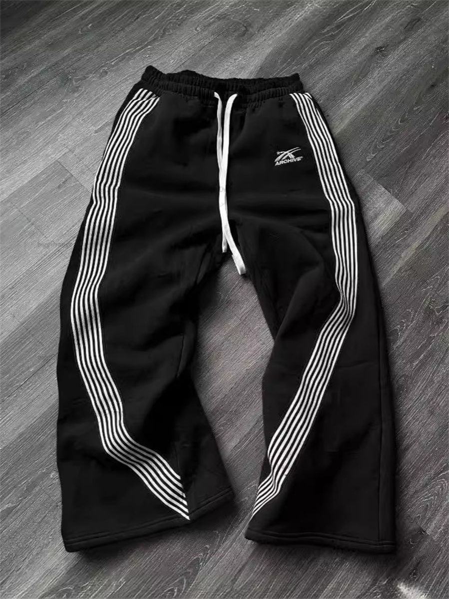 Thumbnail: Casual Loose Straight Leg Pants Striped 2025 Summer Fashion Trend Brand Street H