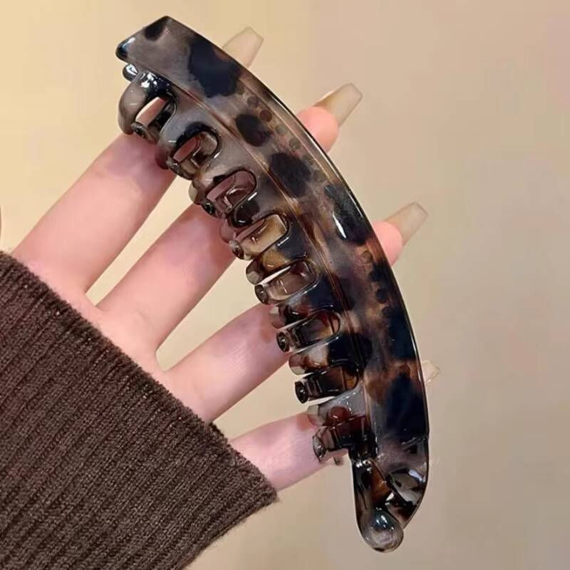 Thumbnail: Tortoiseshell Banana Hair Clip Fish Shaped Hairpin For Women Hair Accessories Ha