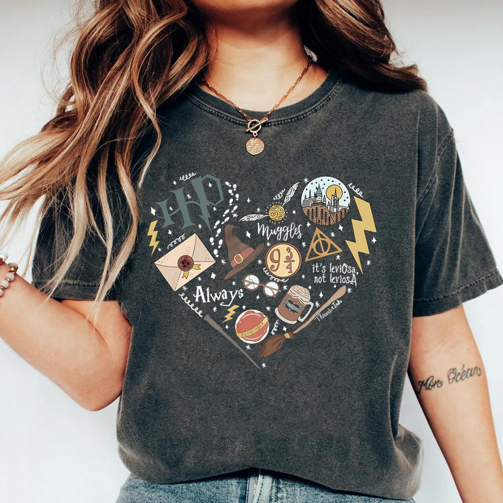 HP Magic Movie Inspired Shirt Wizard School Home Castle T-Shirt 9 3/4 Always Wiz
