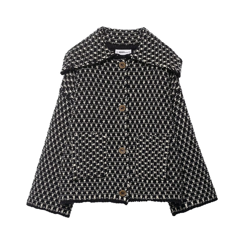 Thumbnail: 2026 New Autumn Brown Long Sleeve Knitted Cardigans Women Elegant Lapel Single B