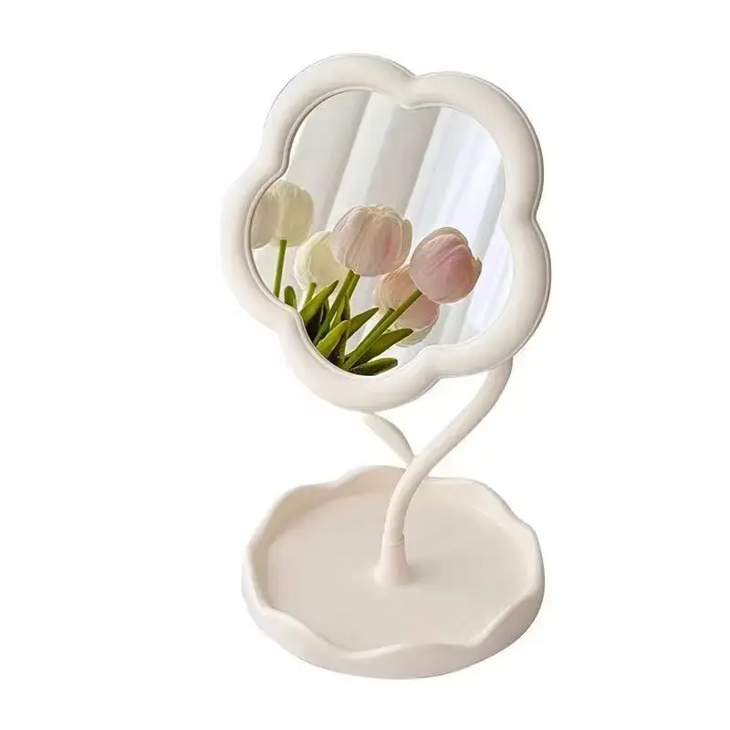 Thumbnail: Mirror Desktop Flower Mirrors Creative Dormitory Desktop Online Celebrity Gao Ya