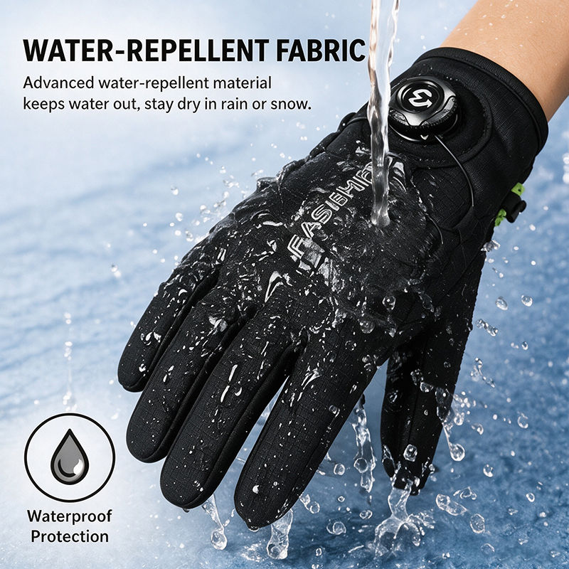 OFFBONDAGE Winter Cycling Gloves Thermal Warm Fleece Lined Waterproof Anti-Slip 