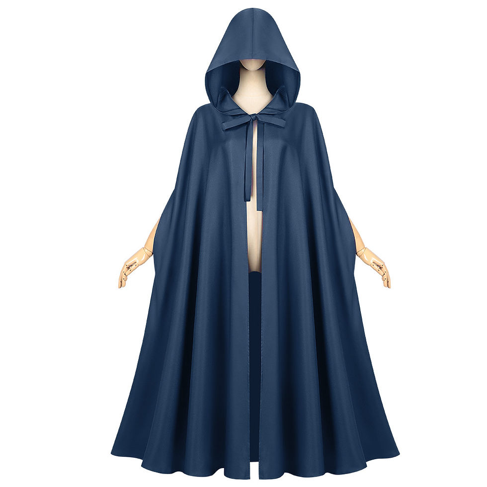 Thumbnail: 2025 New Medieval Hooded Cape for Men and Women,Halloween COS Solid-Color Monk G