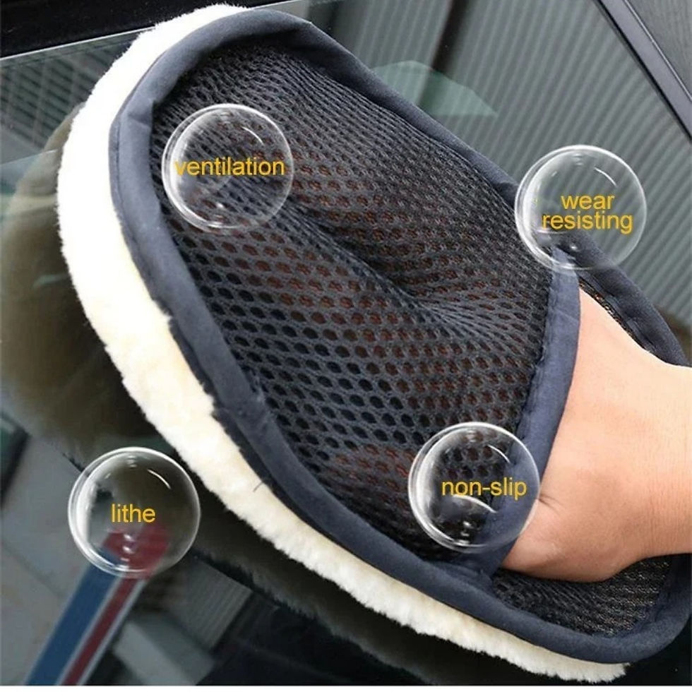 Thumbnail: Car Washing Gloves Imitation Wool Plush Thickened Soft Lint Free Absorbent Waxin