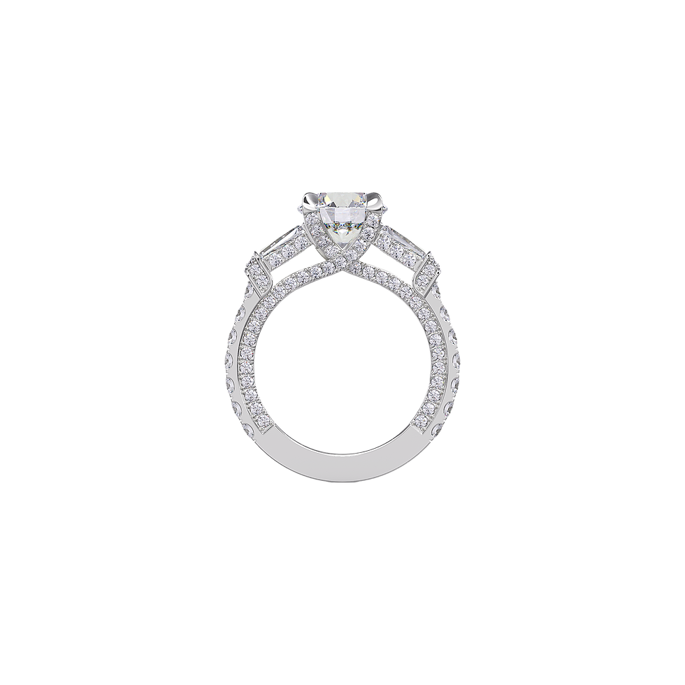 Hình thu nhỏ: Nhẫn nữ kim cương CVD Round 1.93 Carats vàng 14K