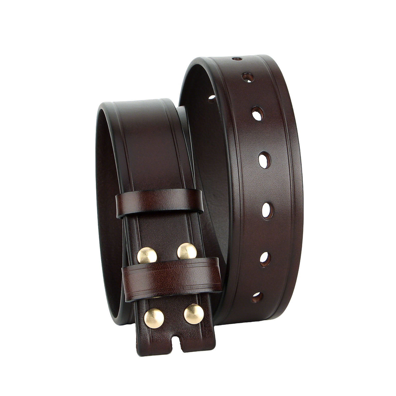 Full Grain Leather Belt for Men And Women No Buckle Design Fits with 1.57 Inch B
