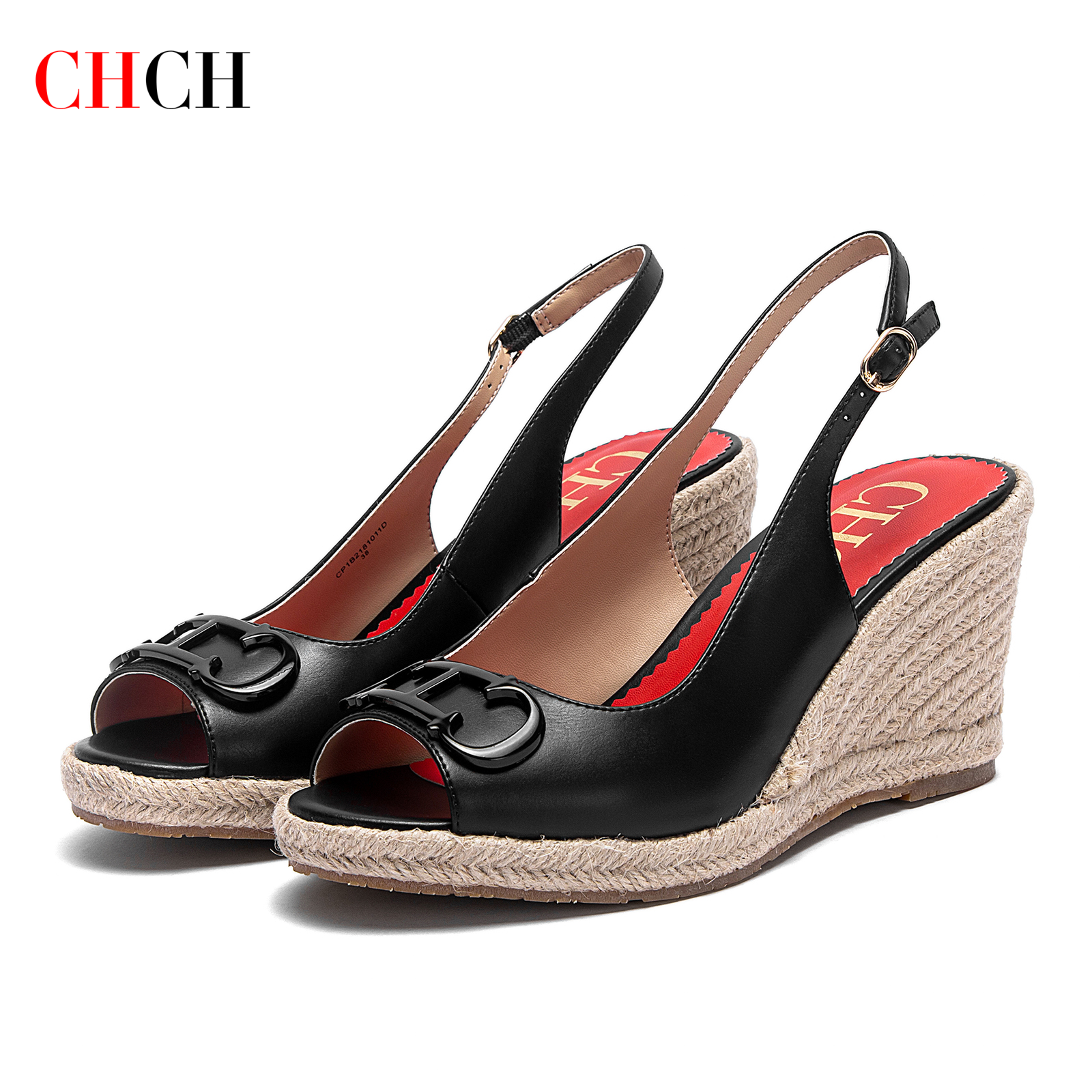 CHCH Women's Sandals Summer New Wedge Fish Mouth High Heel Open Toe Platform Sum
