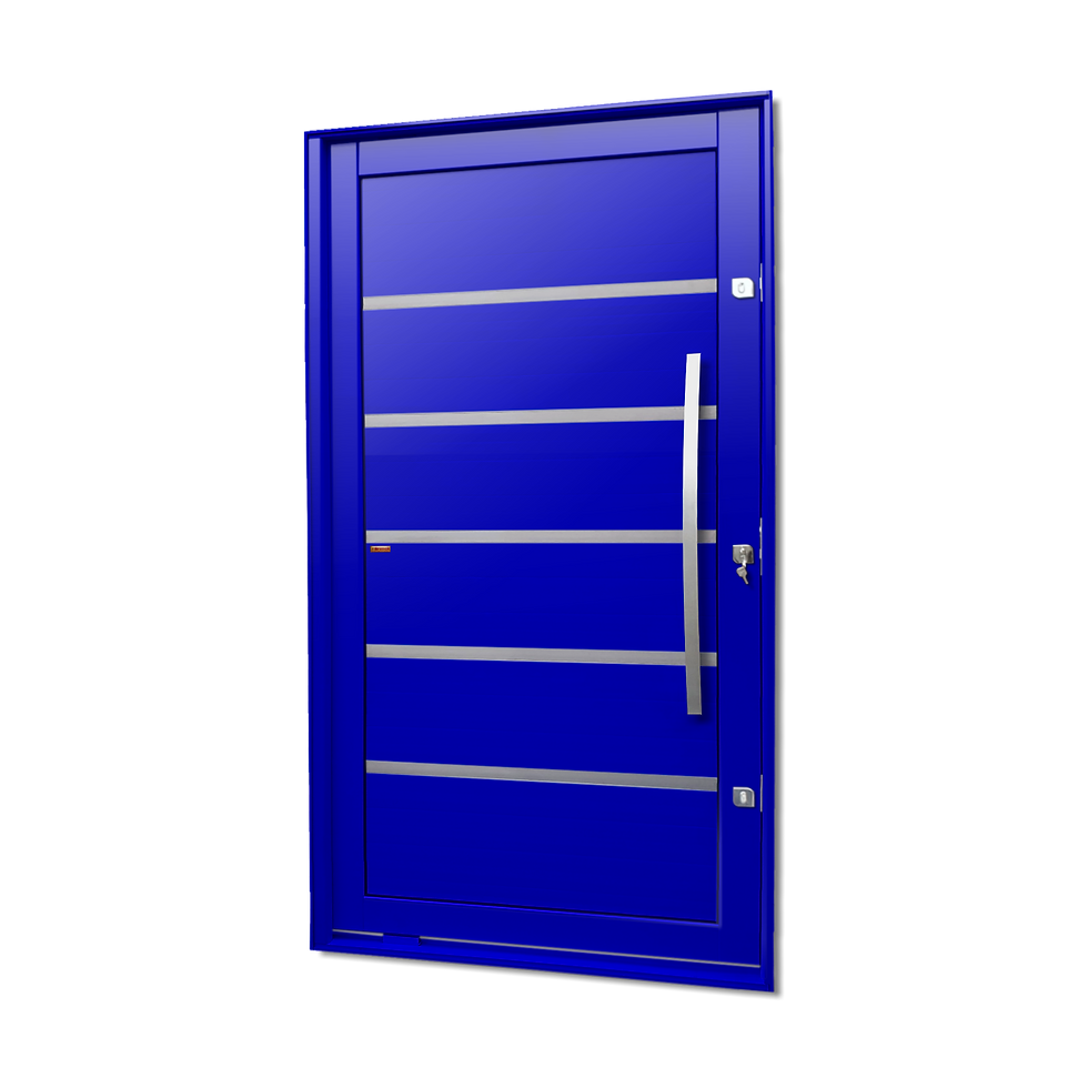 Miniatura: Porta Pivotante Alumínio Lambril Premium C/Pux.Dir. Elite Azul 240X120 Brimak