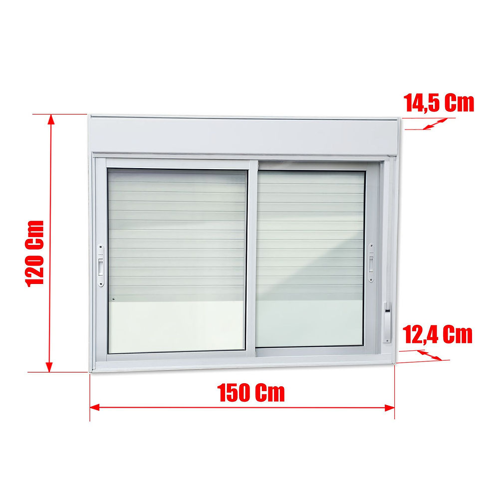 Miniatura: Janela Alumínio Elite 2F.Moveis C/Persiana Integ.120 X 150 V.Liso Branco Brimak